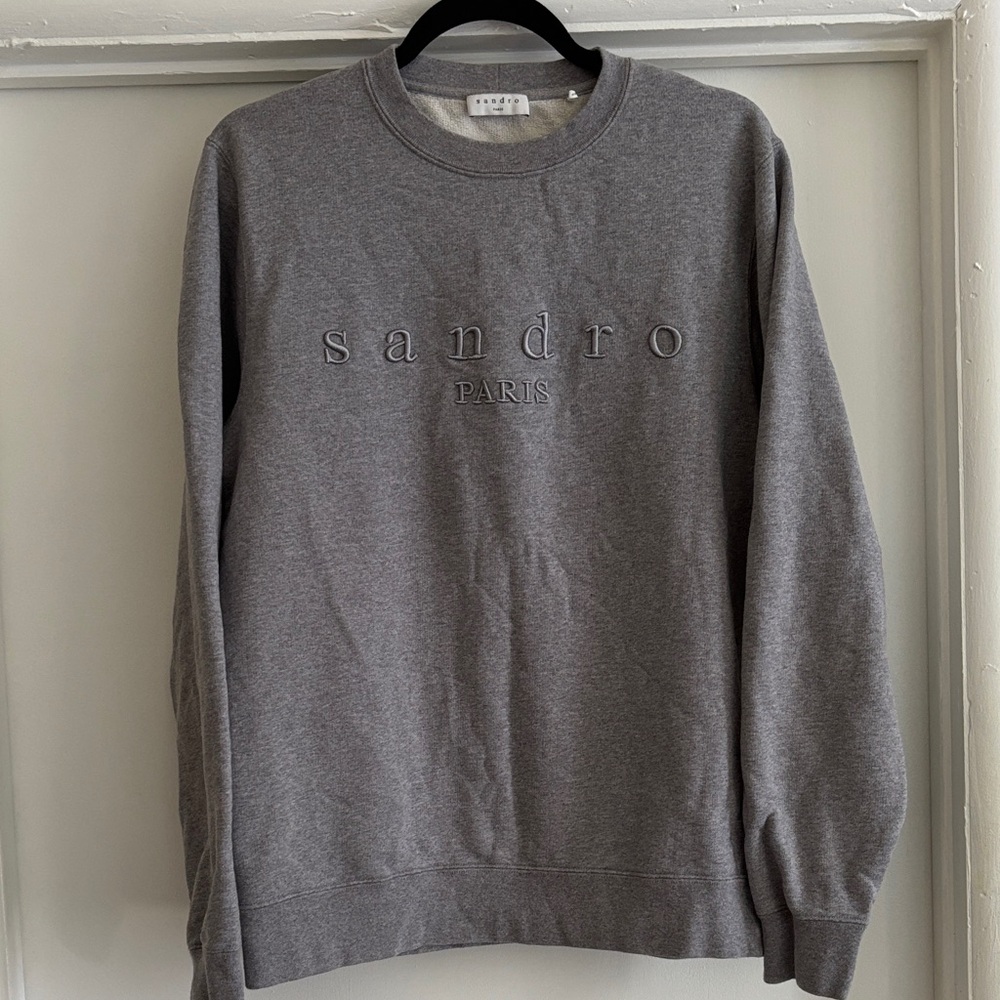 ❤️Sandro Gray Crewneck Men's Sweater Sweatshirt Hoodie Size S